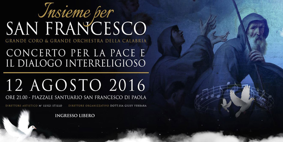 “Insieme per San Francesco”: Concerto per la Pace  e il Dialogo Interreligioso